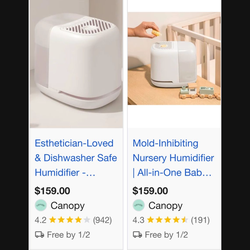 LOW PRICE MOVING- $159 + TAX CANOPY HUMIDIFIER