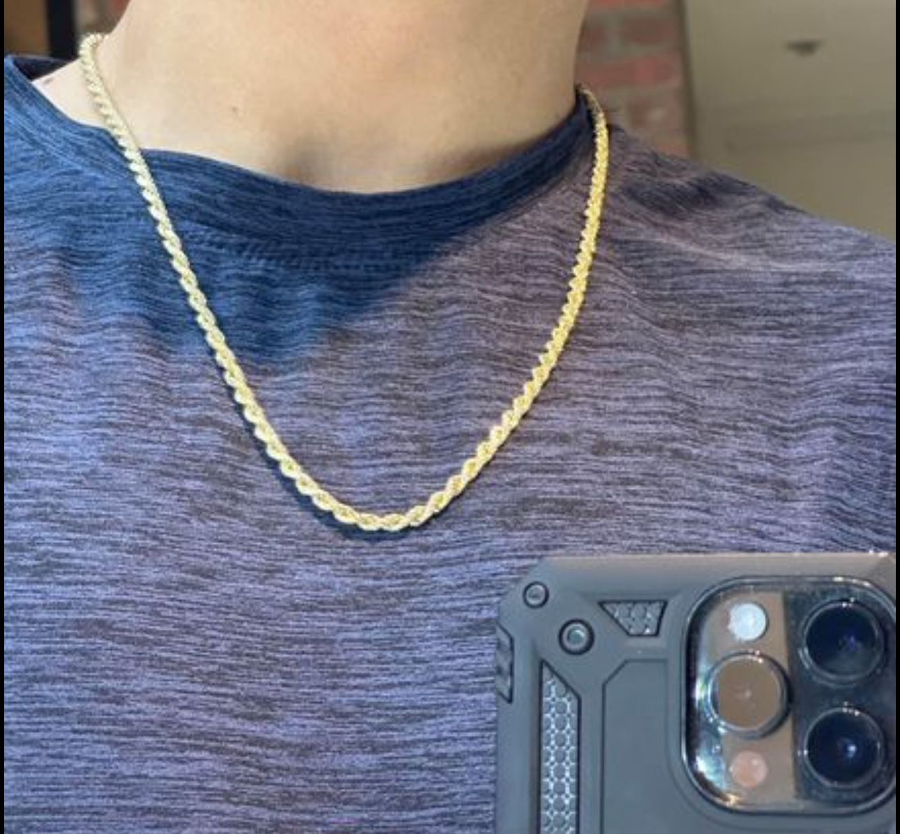 10k Real Gold Chain 22 Inches 