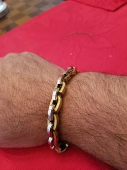 Man bracelet 2 tone in color