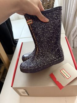Hunter Authentic Glitter Boots Size 11/12