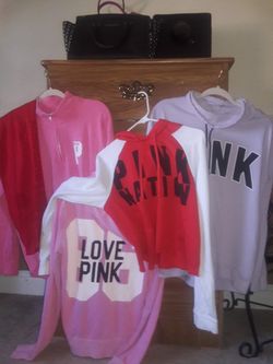 4 Victoria's secret pink sweaters 1 leggings