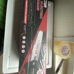 SEALED BOX MINI CHAINSAW + 5 INCLUDED BATTERIES 