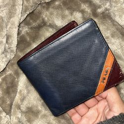 Prada Men’s Wallet—Navy X Orange Stripe
