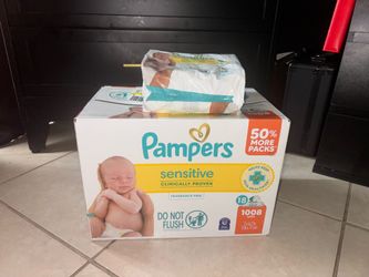 Pampers Sensitive Baby Wipes – 1,176 Total Count – Brand New