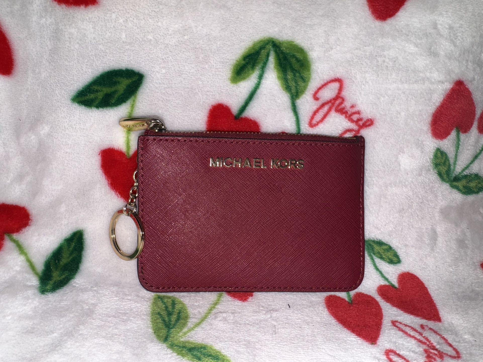 MK Red Wristlet Wallet