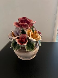 Porcelain Floral Bouquet Figurine