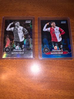 Topps stadium club chrome feyenoord Santiago gimenez numbered refractors lot of 2