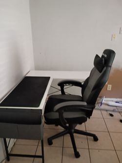 Gaming chair and desk mouse pad