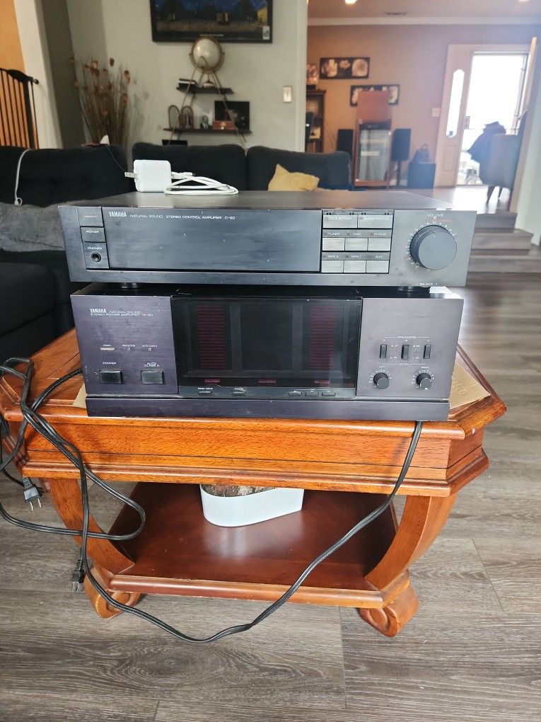 Yamaha Natural Sound Stereo Power Control Amplifier C-80 M-80