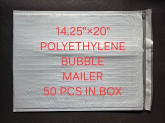14.25"×20"
POLYETHYLENE
BUBBLE
MAILER
(50 PCS IN BOX)