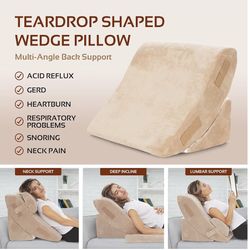 4 PC BED WEDGE PILLOW SET