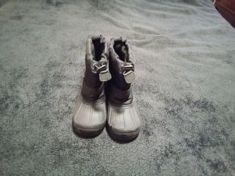 Black Kids Snow Boots Size 12
