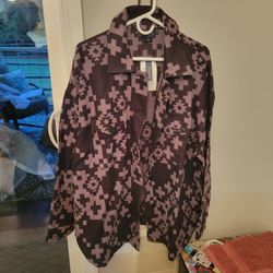New Women's XL Cotton Pendleton Shirt Jacket 