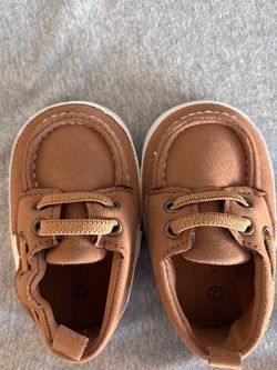 Baby Boy Brown Boat Shoe Size 2