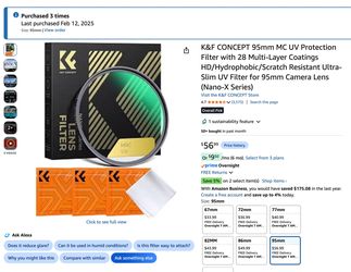 K&F CONCEPT 95mm MC UV Protection Filter