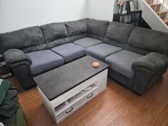 2 piece sectional high back couch