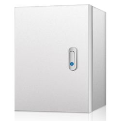 Outdoor Electrical Enclosure 24 x 20 x 8"D – NEMA 4X Steel Cabinet – Waterproof and Dustproof (Indoor/Outdoor) – Lockable Electrical Junction Box with