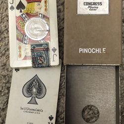 Extremely Rare Antique PINOCHLE Congress Landscape Playing Cards SEALED IN FACTORY ORIGINAL BOX- Museum Quality!!!!!- ONE OF A KIND!!