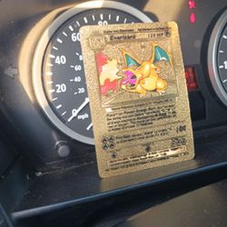 Gold Charizard Pokemon Card  