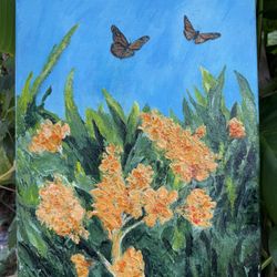 Butterfly’s  On Canvas 12” X 14” 