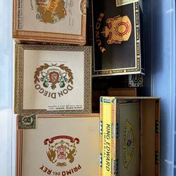 Collection Of 15 Empty Cigar Boxes 