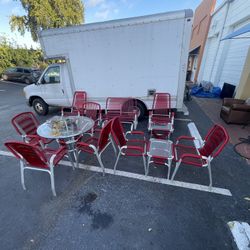 Vintage Patio Furniture Set Cuban Style Aluminum & silicone