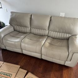 Electric Reclining Leather Sofa