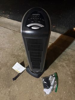 Portable electric heater with remote