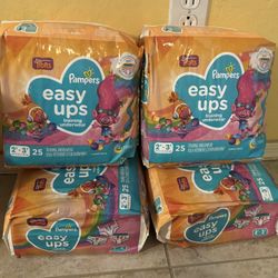 NEW! 4 Pampers Easy Ups Trolls Size 2T-3T