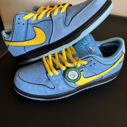 Nike SB Dunk Low Pro  Size 10.5 QS x The Powerpuff Girls Bubbles FZ8320-400 Blue