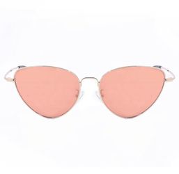 TOPFOXX FELINA ROSE GOLD FRAME MIRROR LENS CATEYE WOMENS SUNGLASSES NEW!