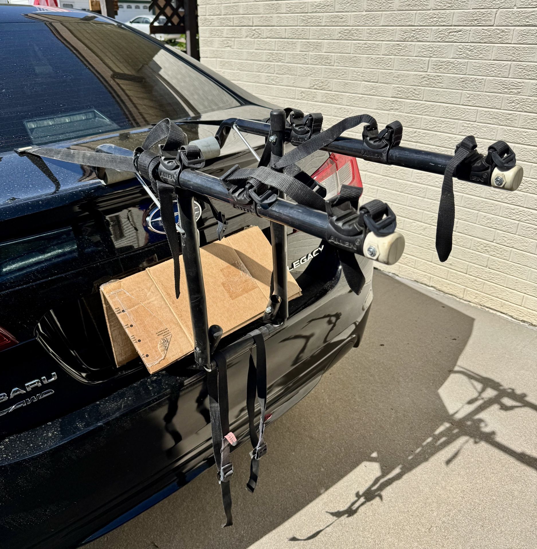 ALLEN Deluxe 3-Bike Trunk Mount Rack, Blk/ Silver