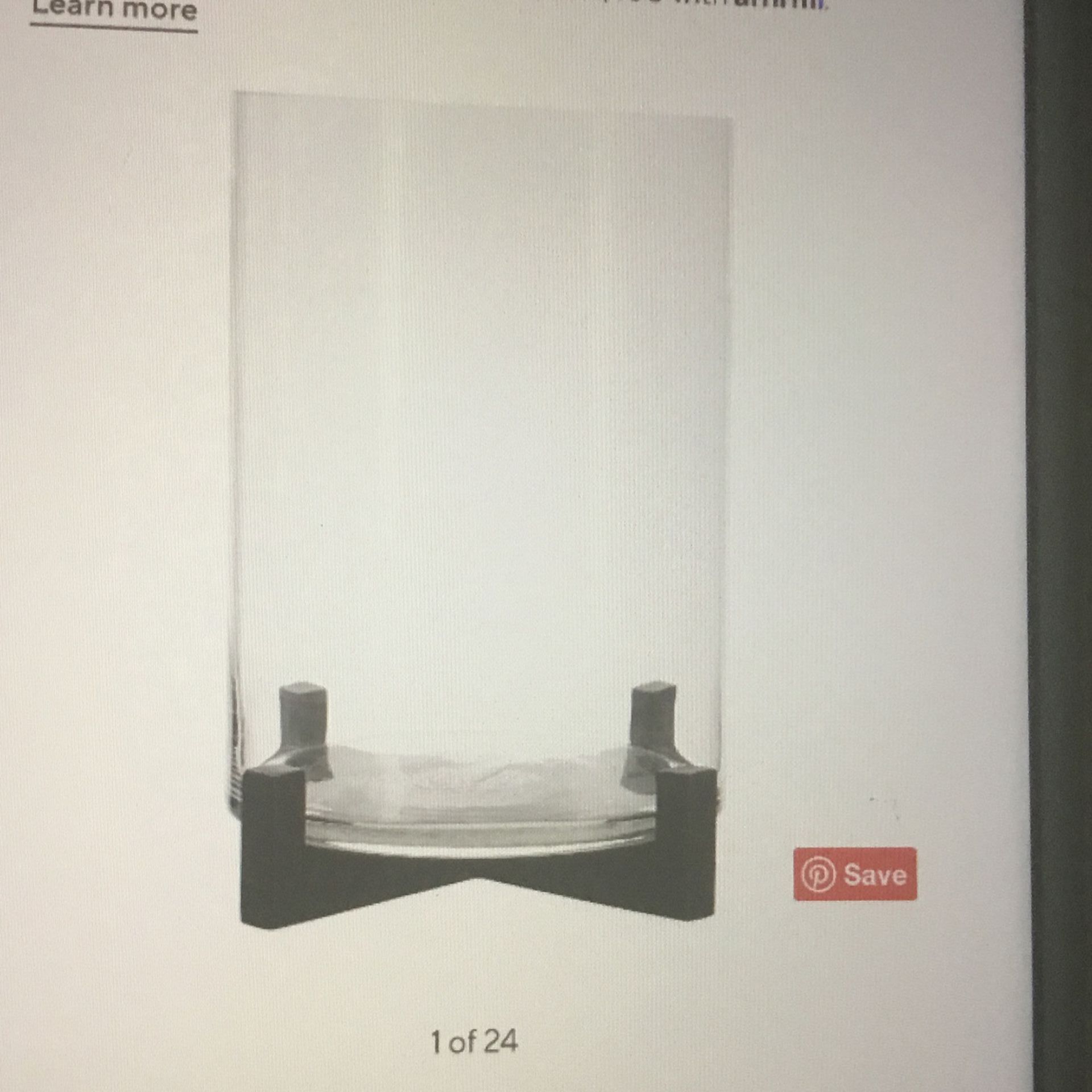 Pottery Barn Hurricane Lamp- Brooks Cross Bar