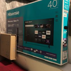 Hisense  40” Tv With Tilt Wall Mount