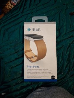 Fitbit Blaze leather camel with stainless steel frame 2015