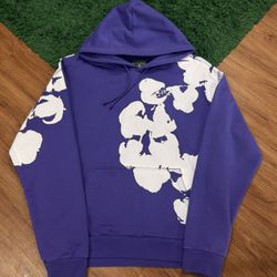 Denim Tears Cotton Wreath Hoodie – Purple – Size Large – Brand New