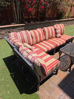 Outdoor Patio Sectional Sofa with Cushions