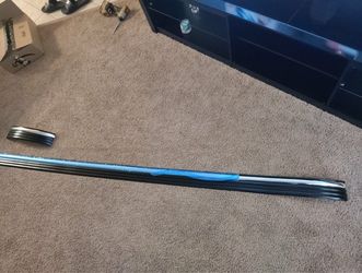 Chrome and Black Automotive Door Trim Molding