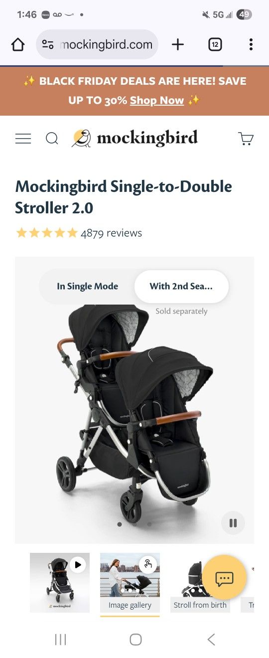Mockingbird Twin Stroller
