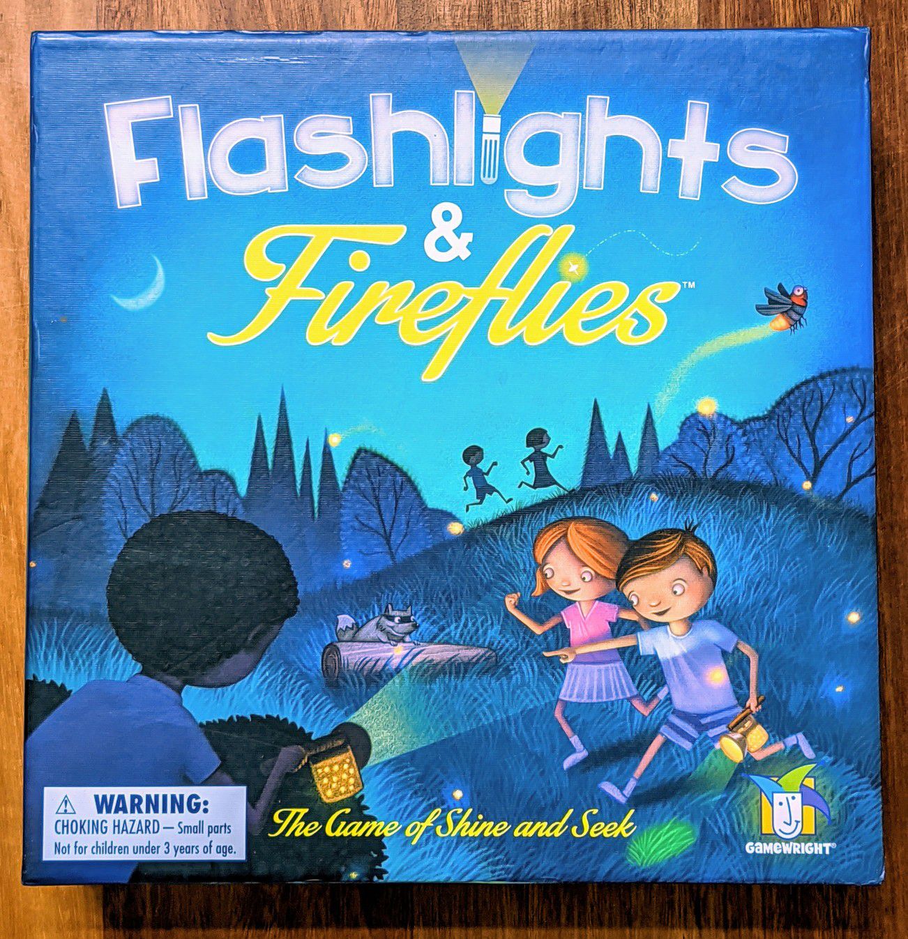 Gamewright, flashlights & fireflies, the game of shine and seek, 2-5 players, ages 6+