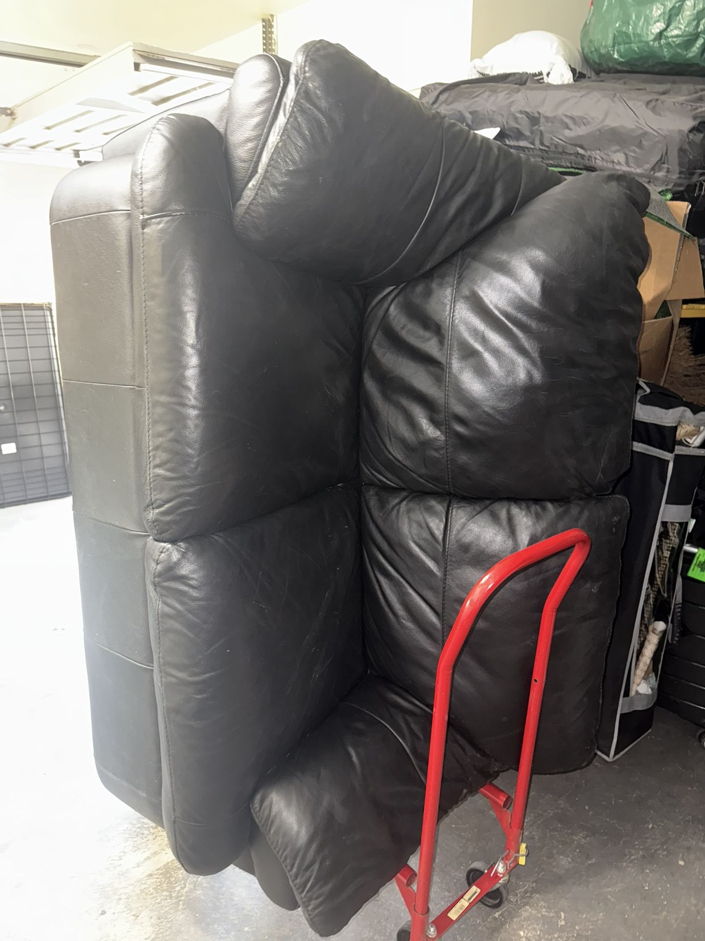 Solid 2 Seater leather couch