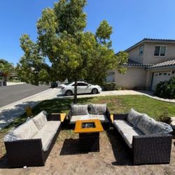 Brand New High Quality Patio Sofa Set Outdoor Patio Furniture Brand New Patio Set Deep Seating Cushions Fire Pit Propane 🆕🚎🚎🆕