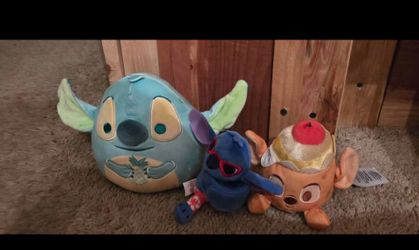 Disney Lilo & Stitch Munchlings, Plush Pineapple Disney Stitch 5” Squishmallow and Disney Stitch Cutie Cuff plush slap bracelet