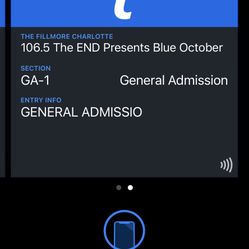 2 Blue October Tickets TONIGHT! Charlotte, NC