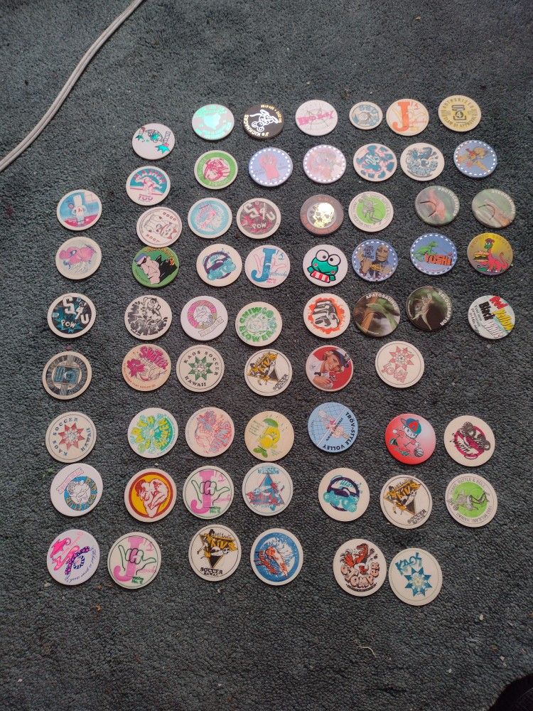 Vintage Pogs Bundle Of 63. Cash Porch Pickup Redmond