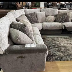 OM• $38 Initial • Brand New//3 piece Power Reclining Sectional 