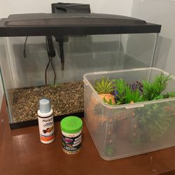 10 Gallon Fish Tank With Heater & Accessories