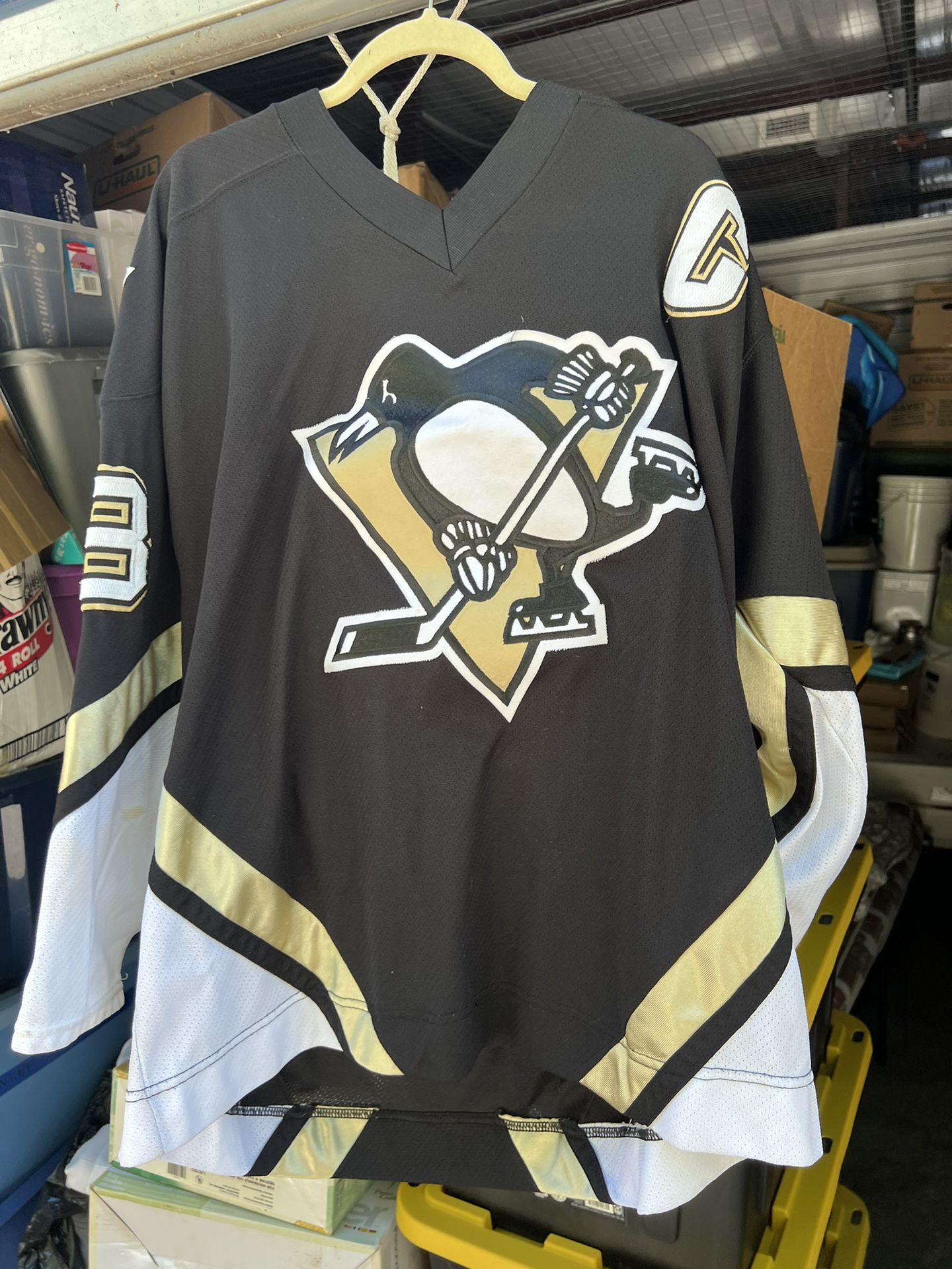 Jaromir Jagr Pittsburgh Penguins jersey authentic KOHO men Large black nhl captain