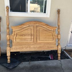 Queen Oak Bed Frame
