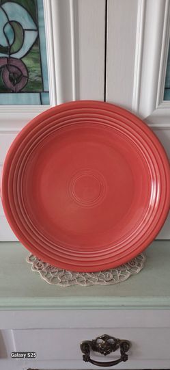 One Fiesta orange dinner plate, 12"